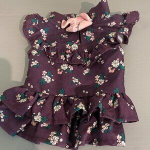 Purple Flowered Dog Dress